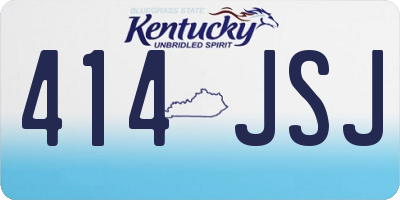 KY license plate 414JSJ