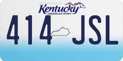 KY license plate 414JSL