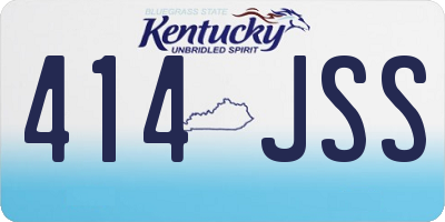 KY license plate 414JSS