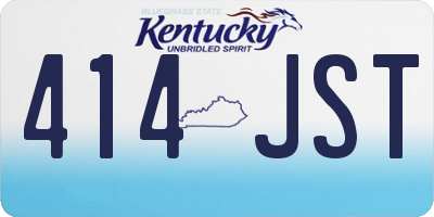 KY license plate 414JST