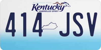 KY license plate 414JSV