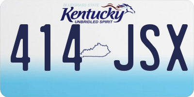 KY license plate 414JSX