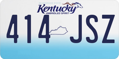 KY license plate 414JSZ