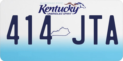 KY license plate 414JTA
