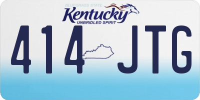 KY license plate 414JTG