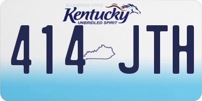 KY license plate 414JTH