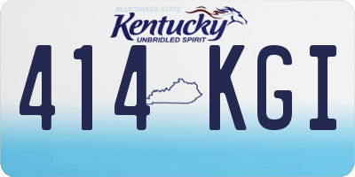 KY license plate 414KGI
