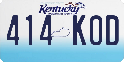 KY license plate 414KOD