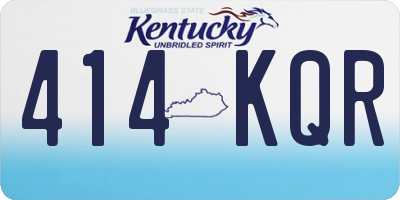KY license plate 414KQR