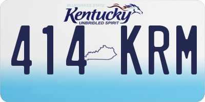 KY license plate 414KRM