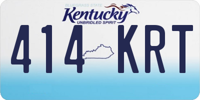 KY license plate 414KRT