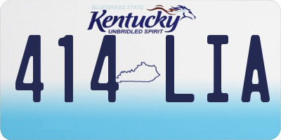 KY license plate 414LIA