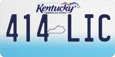 KY license plate 414LIC