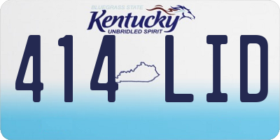 KY license plate 414LID