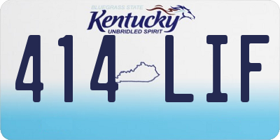 KY license plate 414LIF