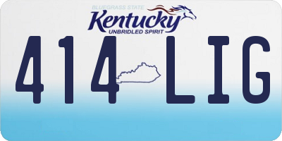 KY license plate 414LIG