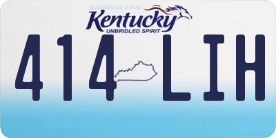 KY license plate 414LIH