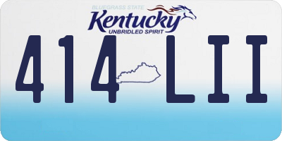 KY license plate 414LII