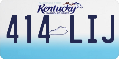 KY license plate 414LIJ