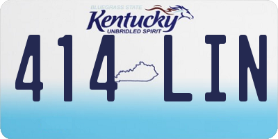 KY license plate 414LIN