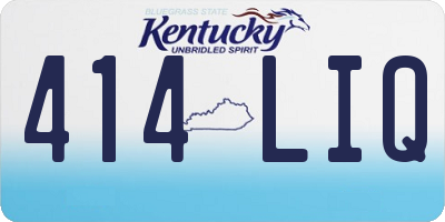 KY license plate 414LIQ