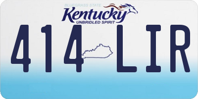 KY license plate 414LIR