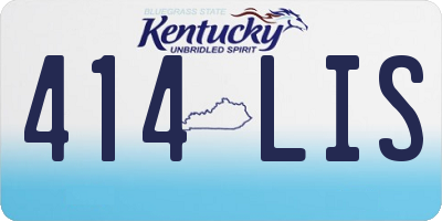 KY license plate 414LIS