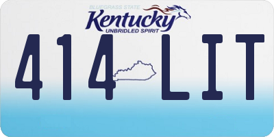 KY license plate 414LIT