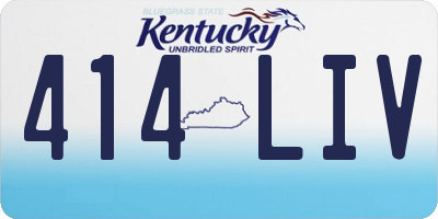 KY license plate 414LIV