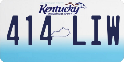 KY license plate 414LIW