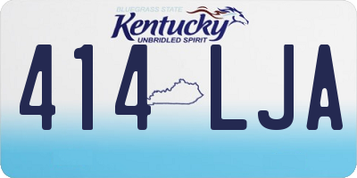 KY license plate 414LJA