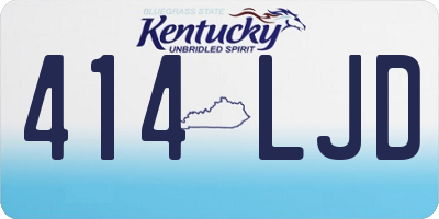 KY license plate 414LJD