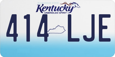 KY license plate 414LJE