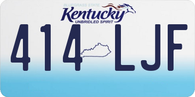KY license plate 414LJF