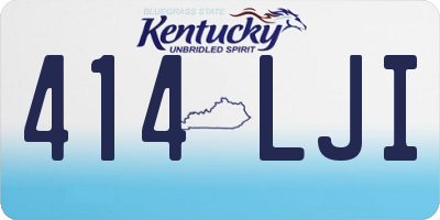 KY license plate 414LJI