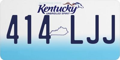 KY license plate 414LJJ