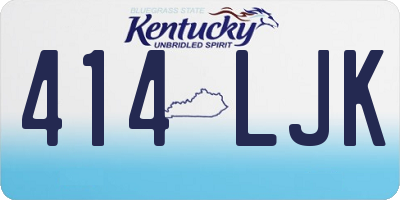 KY license plate 414LJK