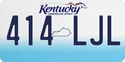 KY license plate 414LJL
