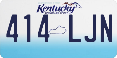 KY license plate 414LJN