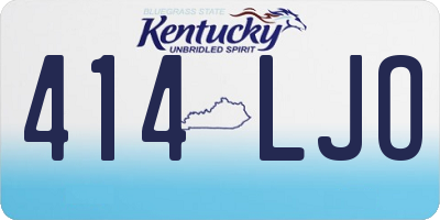 KY license plate 414LJO
