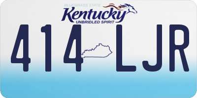 KY license plate 414LJR