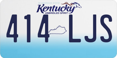 KY license plate 414LJS