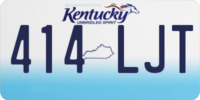 KY license plate 414LJT