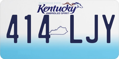 KY license plate 414LJY