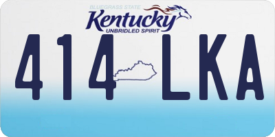 KY license plate 414LKA
