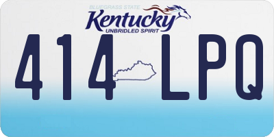 KY license plate 414LPQ