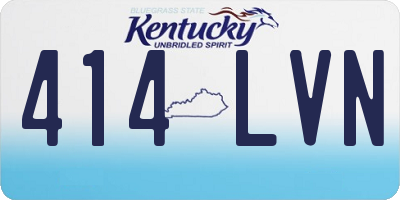 KY license plate 414LVN