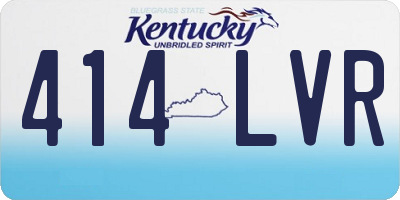 KY license plate 414LVR