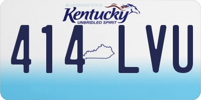 KY license plate 414LVU