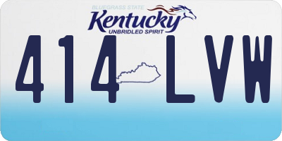 KY license plate 414LVW